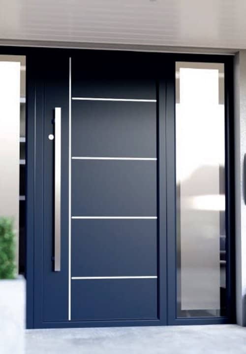 Modern front door with sleek design